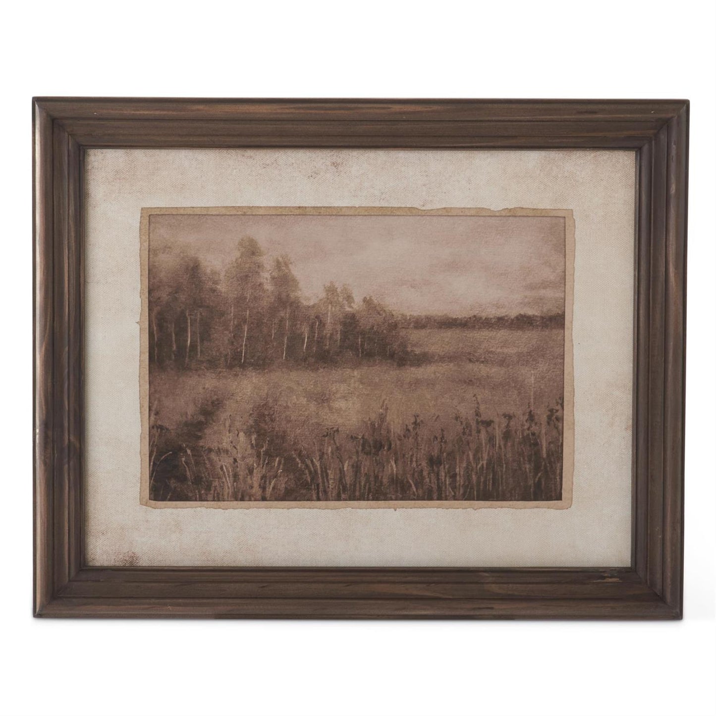 Dark Fir Wood Framed Naturescape