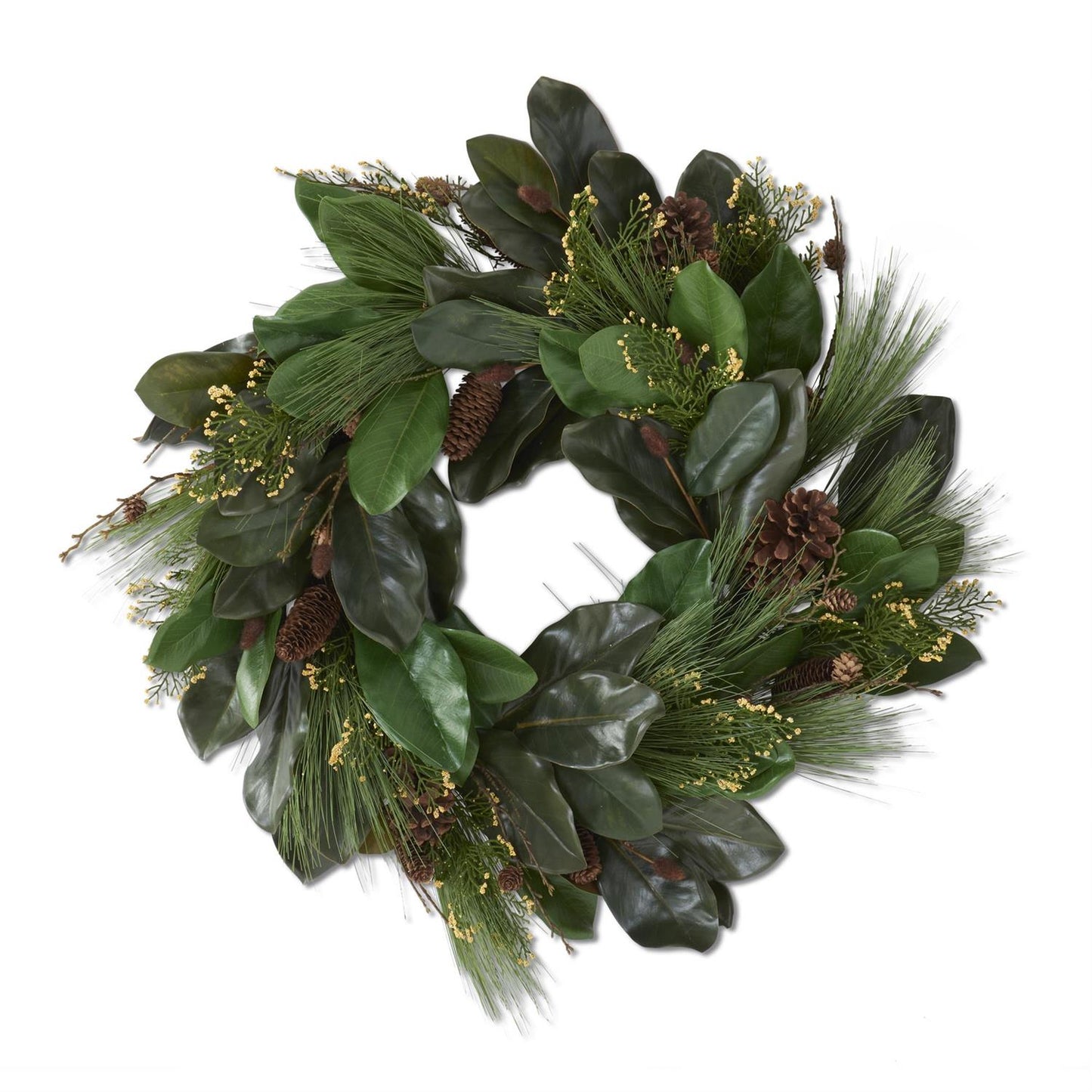30" Magnolia Long Needle Pine Wreath