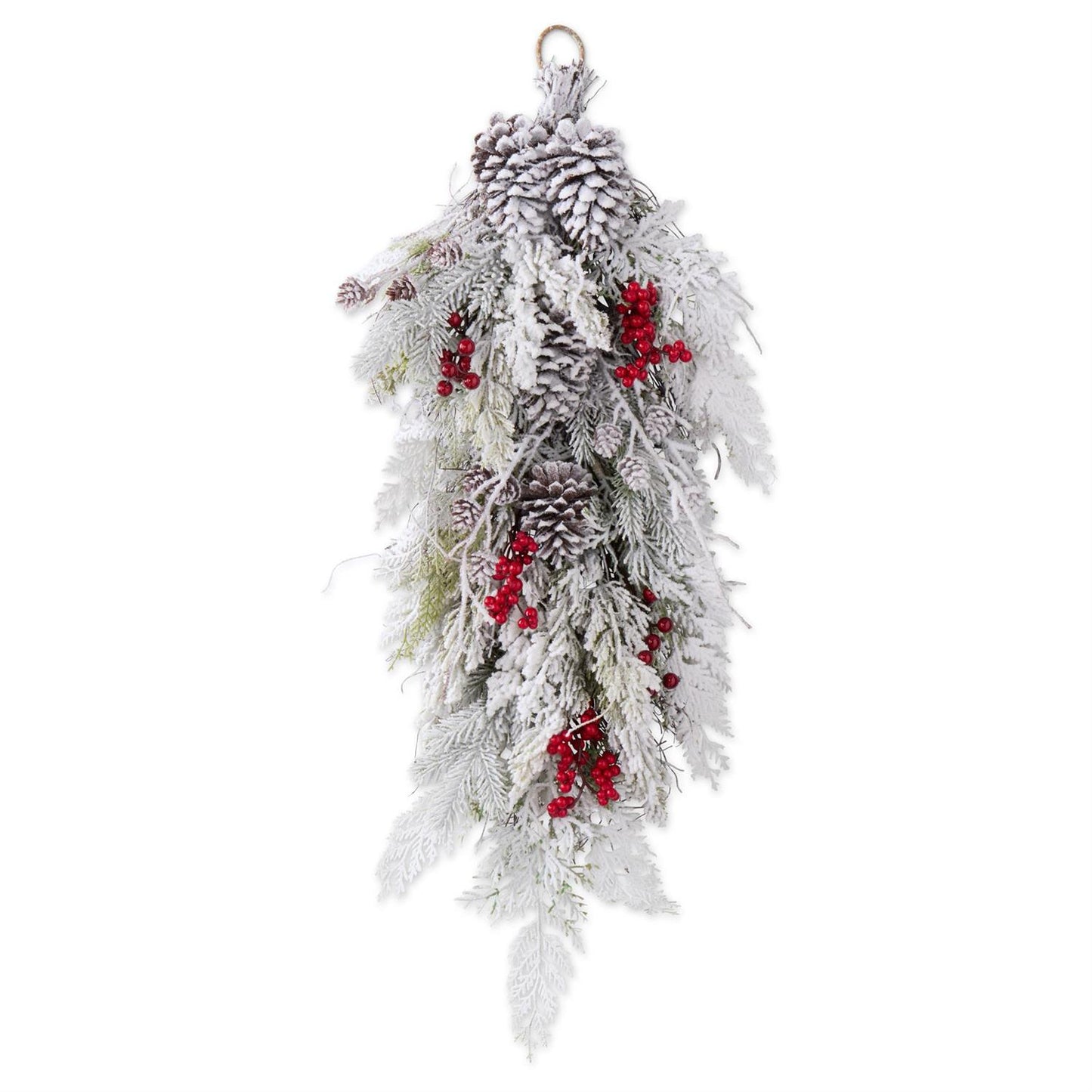 33" Flocked Mix Pine Swag