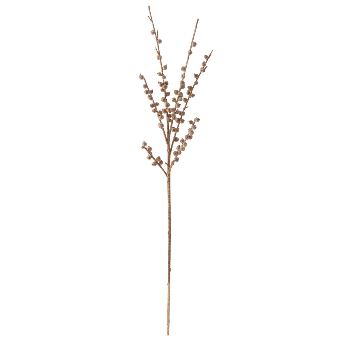 34" Gold Beaded Berry Stem