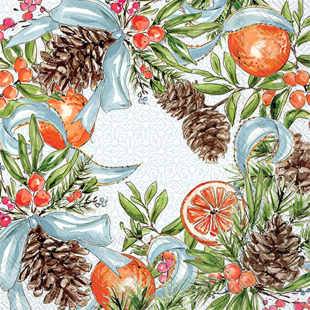 Pinecones And Ribbons Fall Lunch Napkins