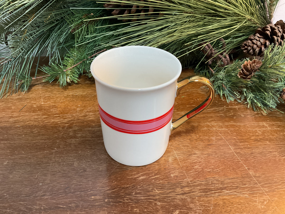 Gold Handle Mug Peppermint Present