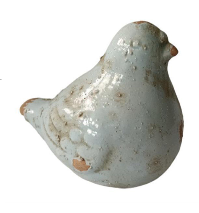 Terracotta Bird Pale Blue Sand