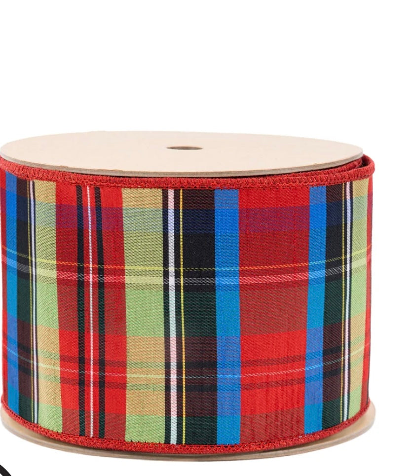 4” Wired Plaid/10yds