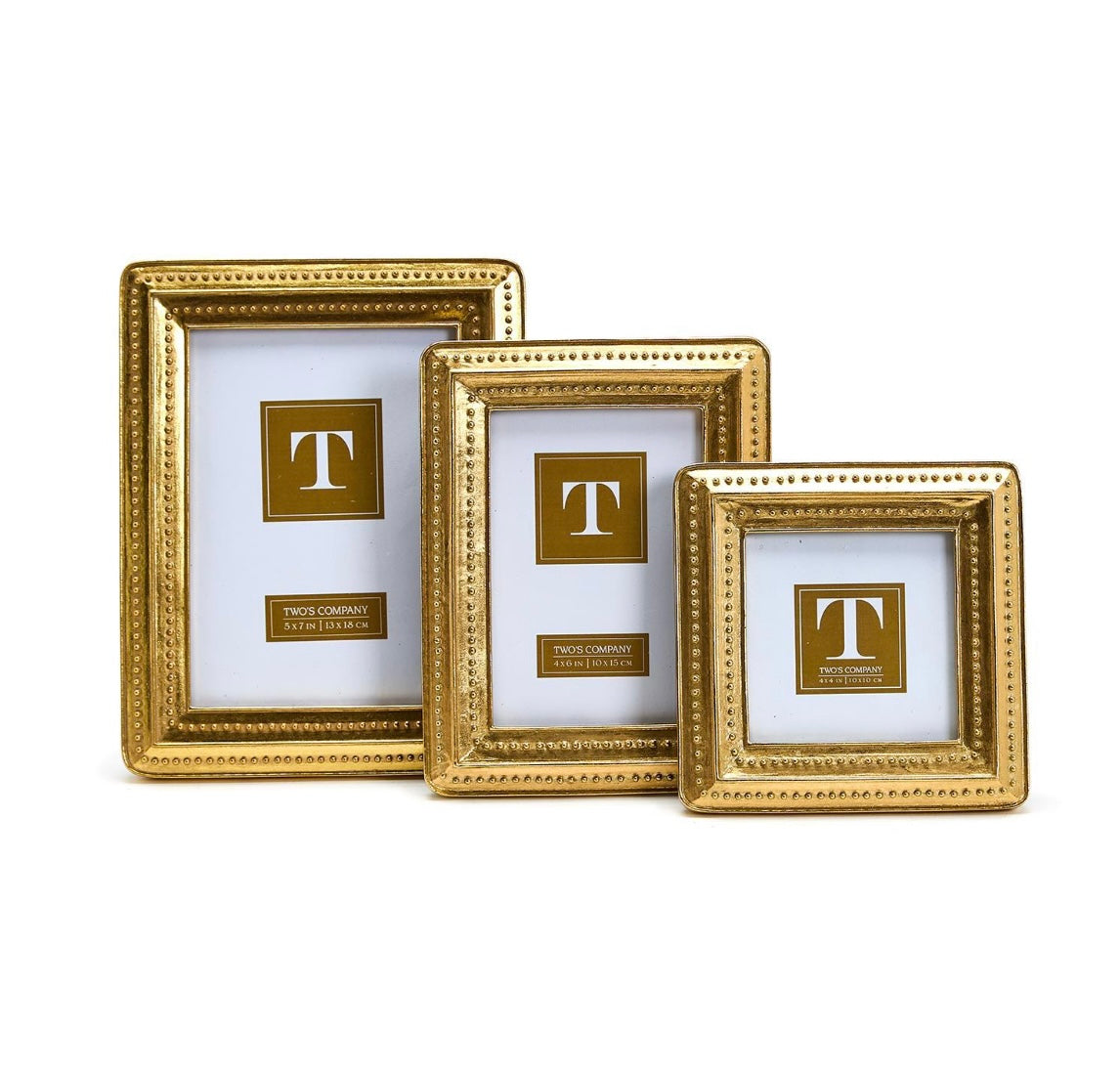 Gold Beaded Edge Photo Frame