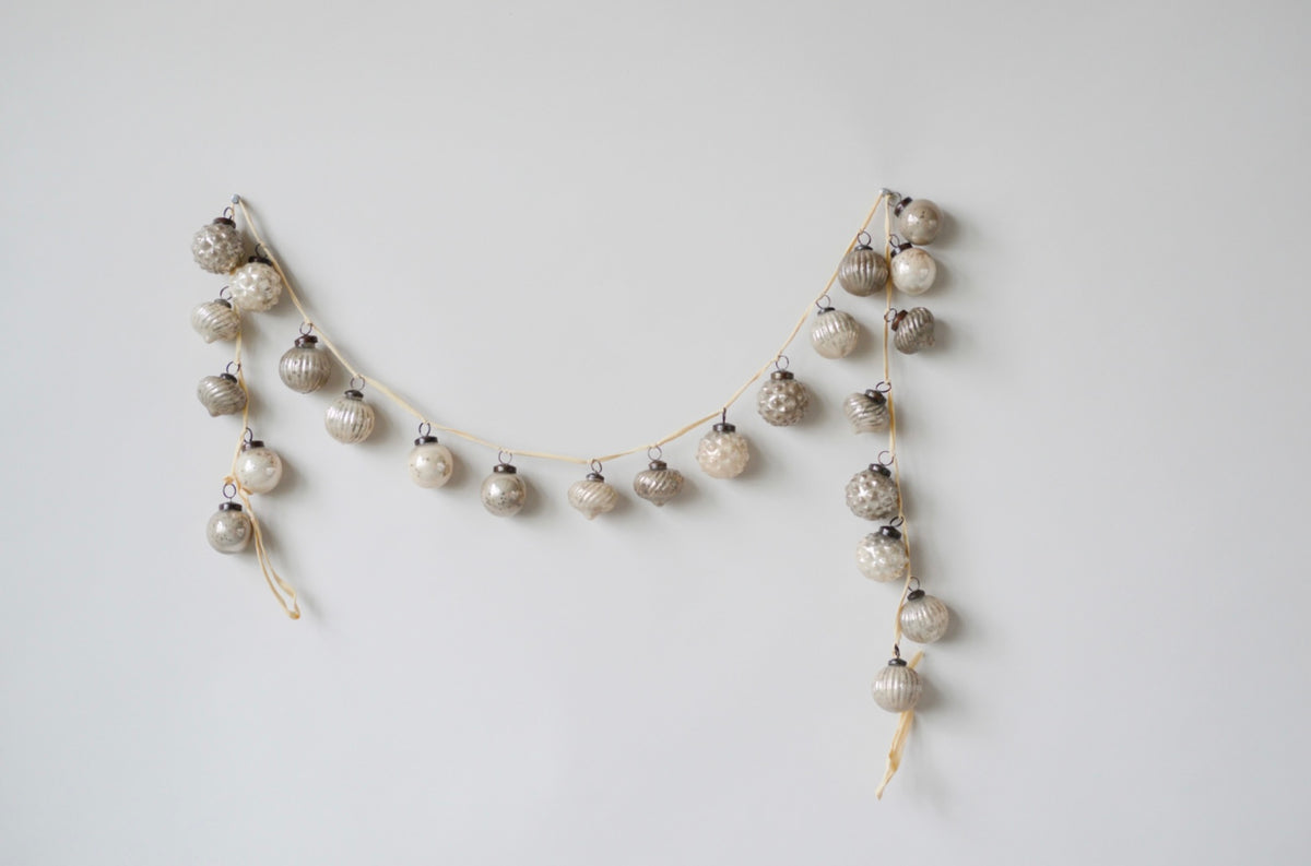 Embossed Mercury Glass Ornament Garland