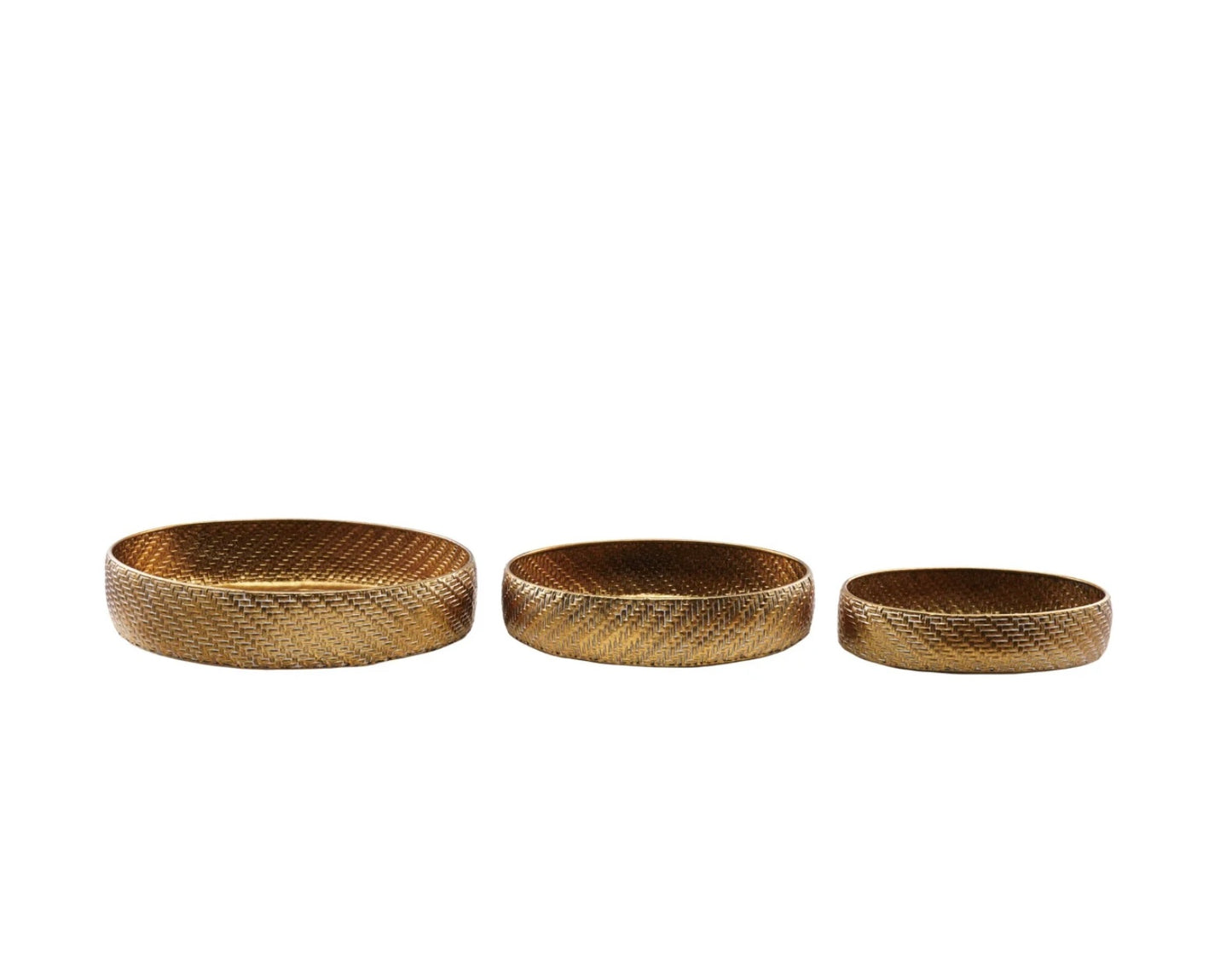 Oval Antique Gold Finish Metal Tray