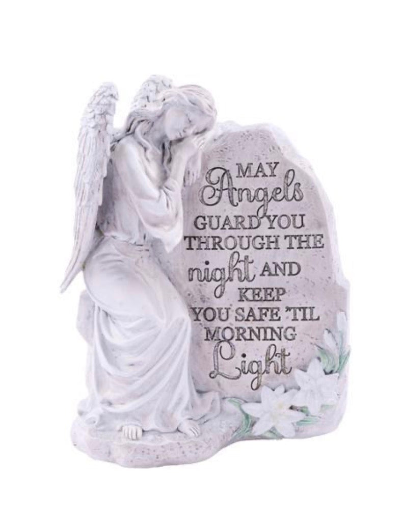 Angel w Lilies Statuette