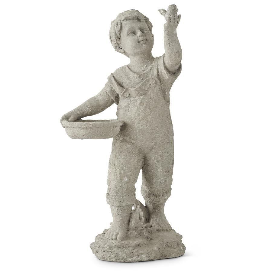 17” Resin Boy Garden Figure