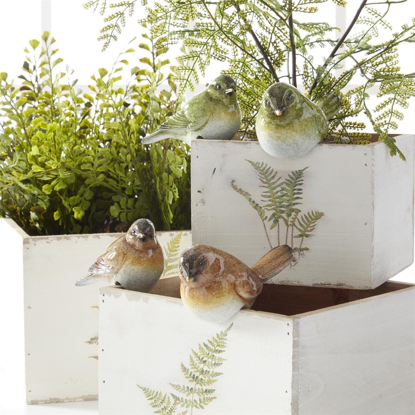 Assorted 3.5” Green Bird Pot Hanger