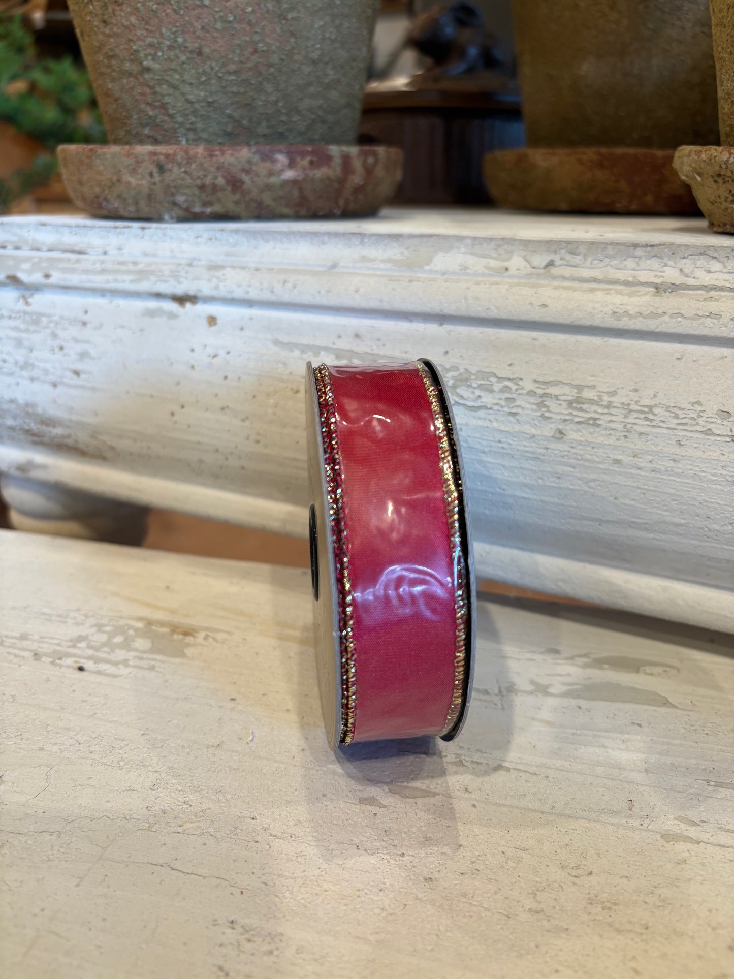 1” x 10 Yrd Royal Taffeta Red Ribbon