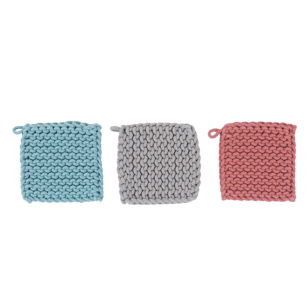 8" Square Cotton Crochet Pot Holder