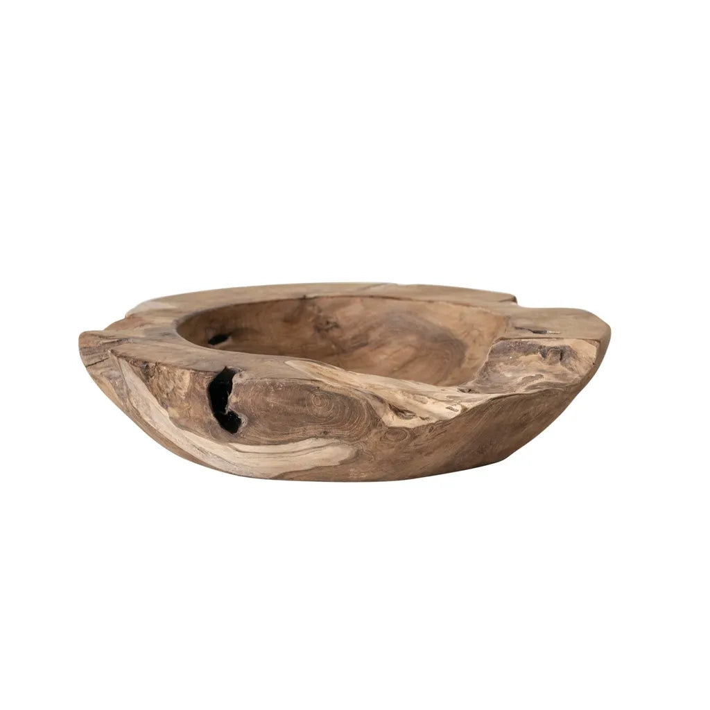 Round Teakwood Bowl