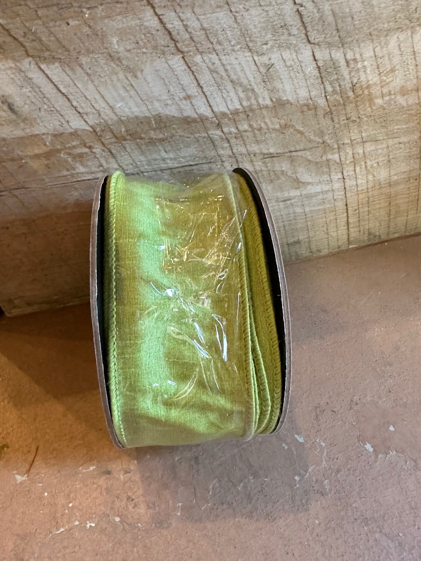 2.5” x 25 Yrd Green Dupion Ribbon