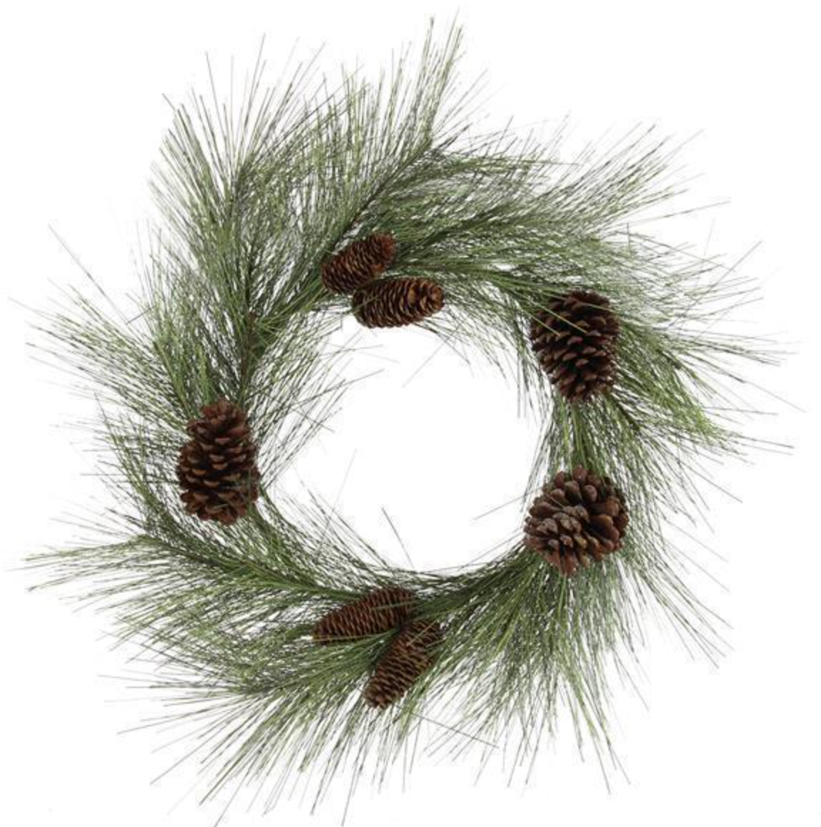 24" Iced Pinecone Wreath