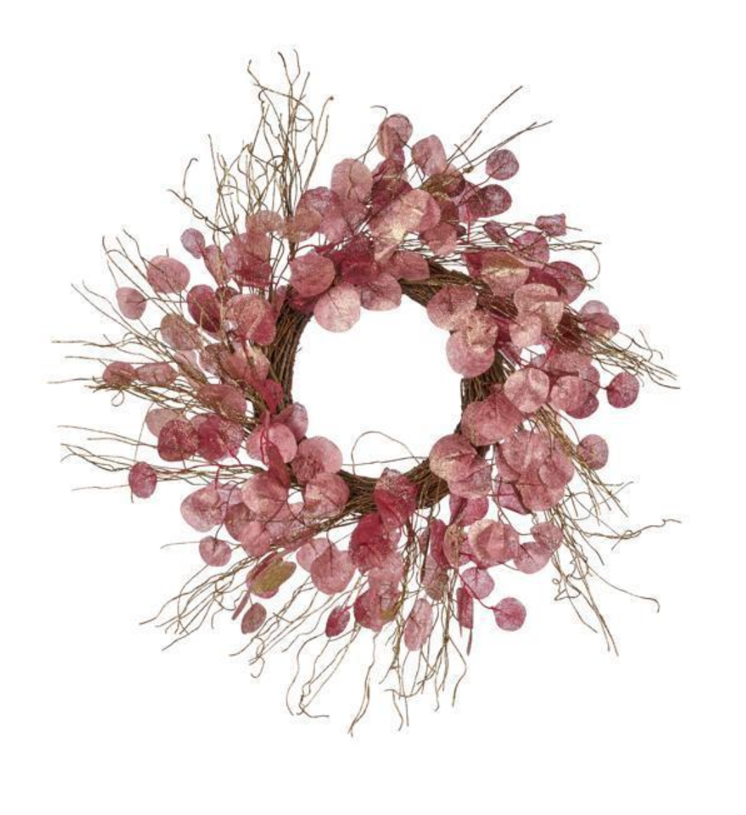 27" Glittered Seagrape Leaf Wreath