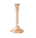 9.5" Peach Glass Taper Holder