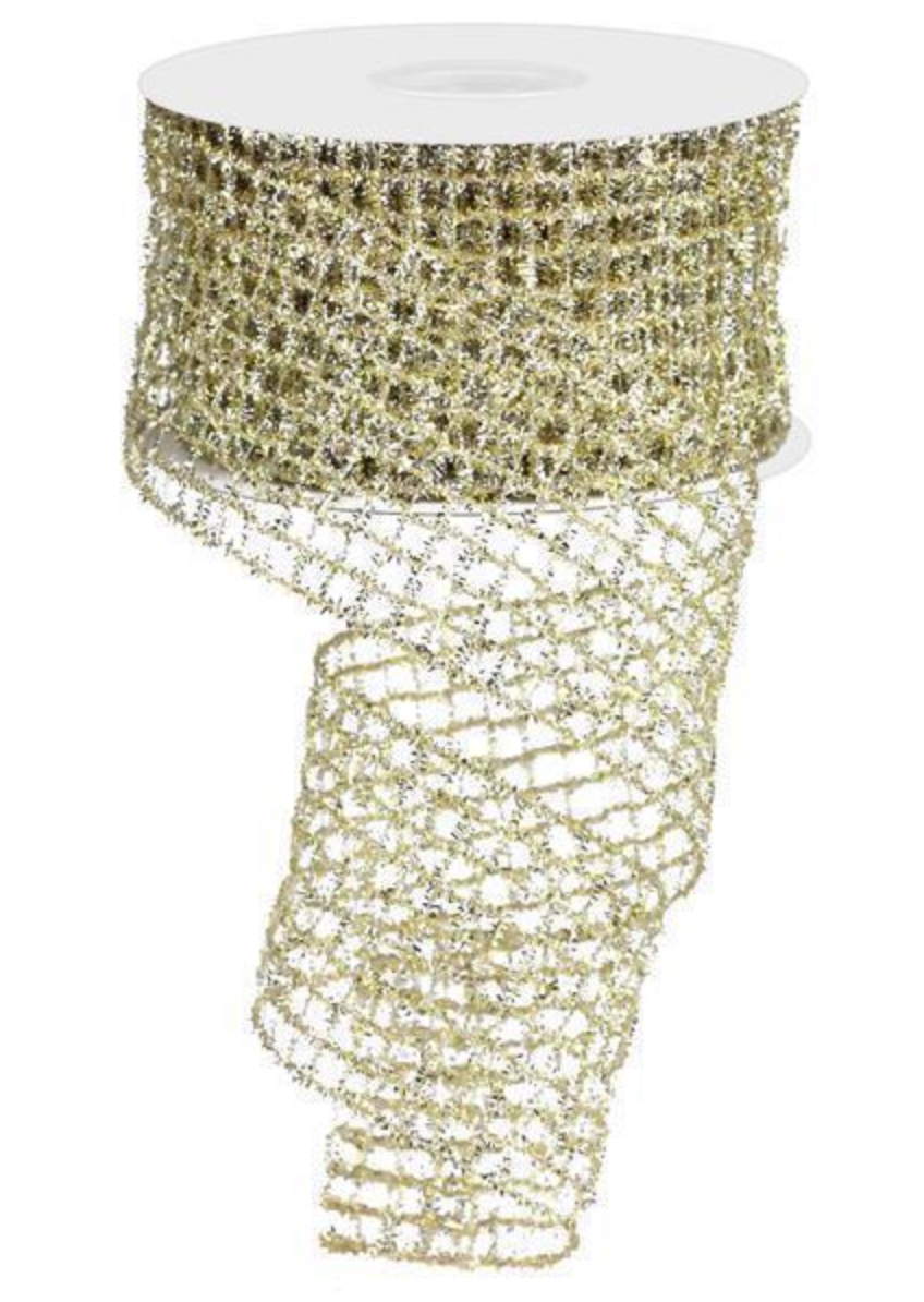 2.5"X10YD Net Tinsel Ribbon