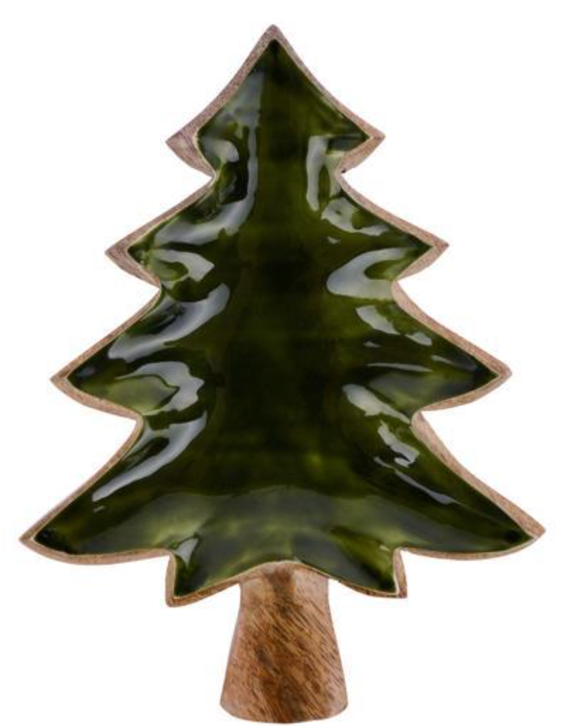 11.75" Wooden Tree Tray