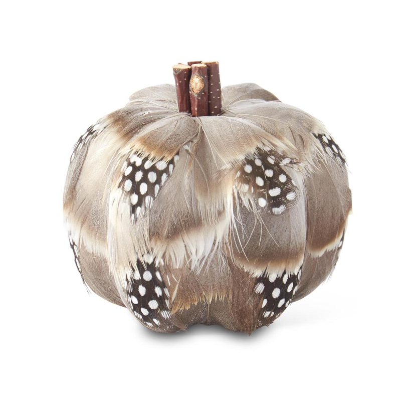 3.25" Feathered Pumpkin
