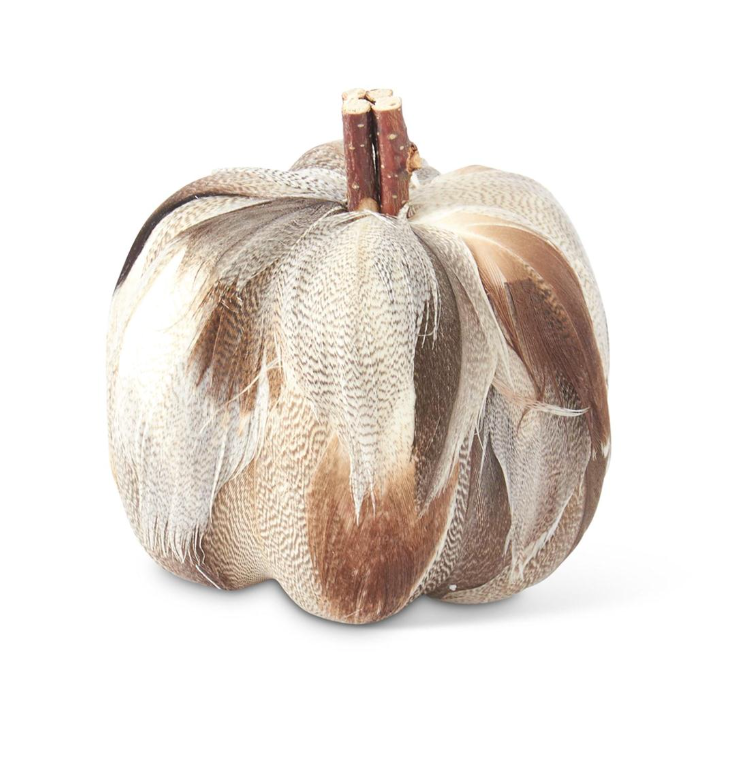 3.25" Feathered Pumpkin