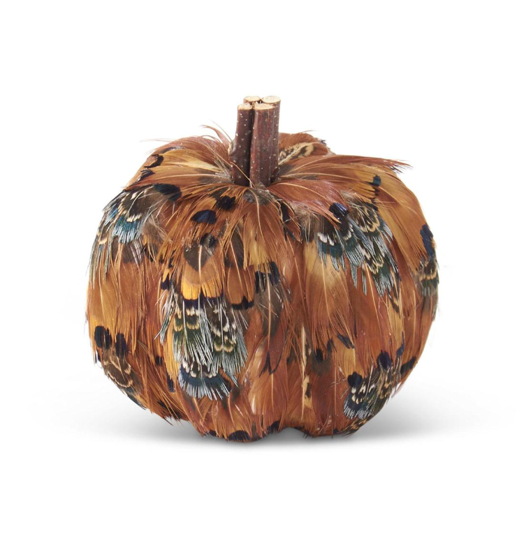 3.25" Feathered Pumpkin