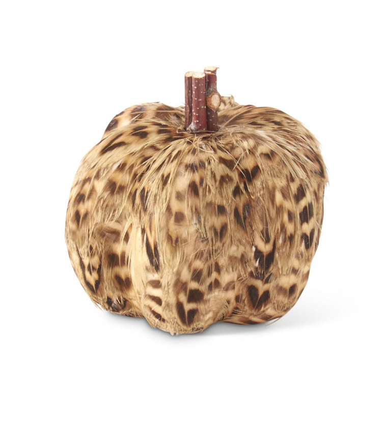 3.25" Feathered Pumpkin