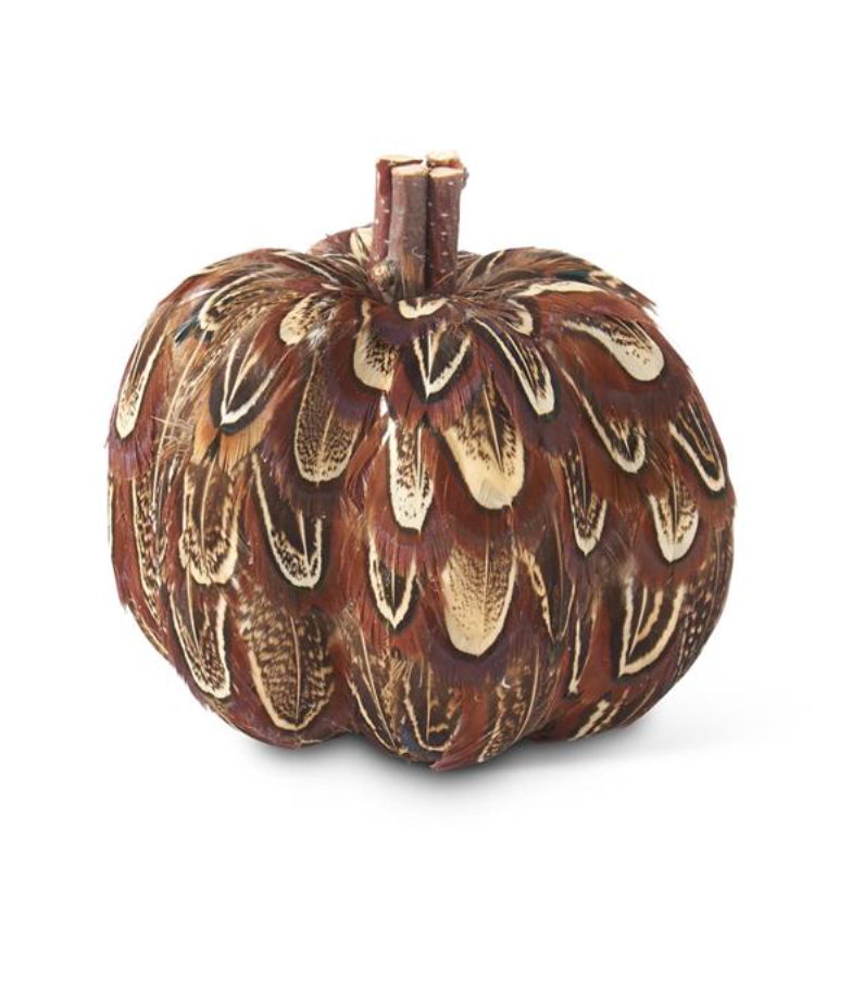 3.25" Feathered Pumpkin
