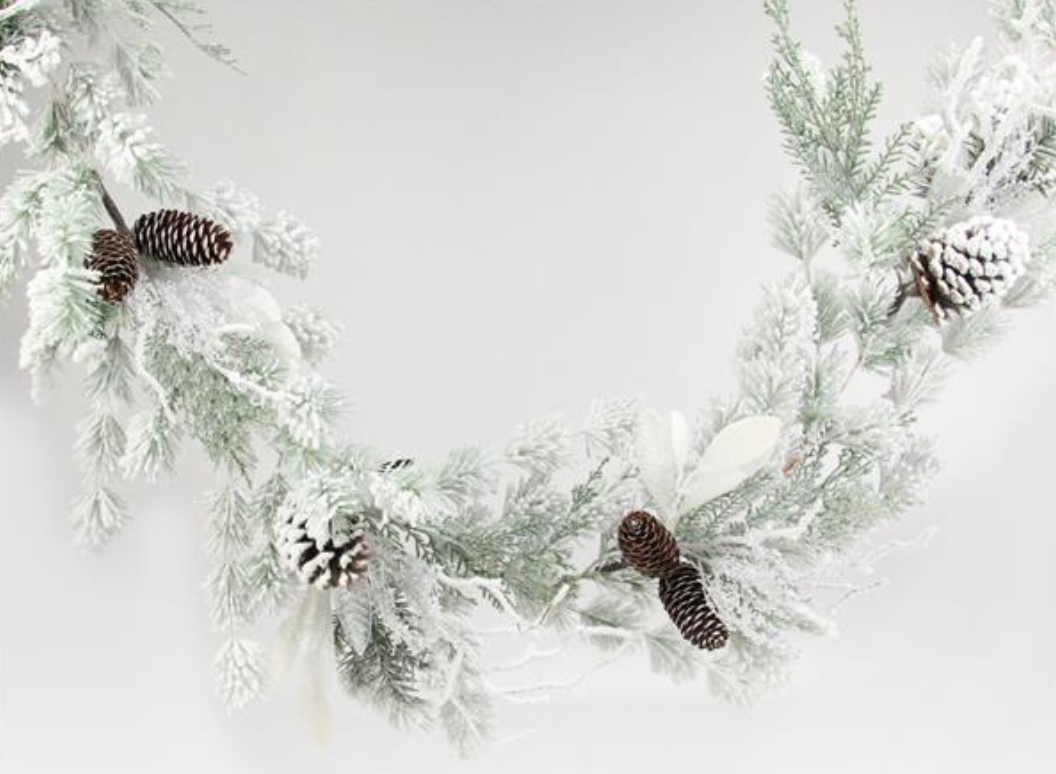 6' Snowdrift Split Pine Garland