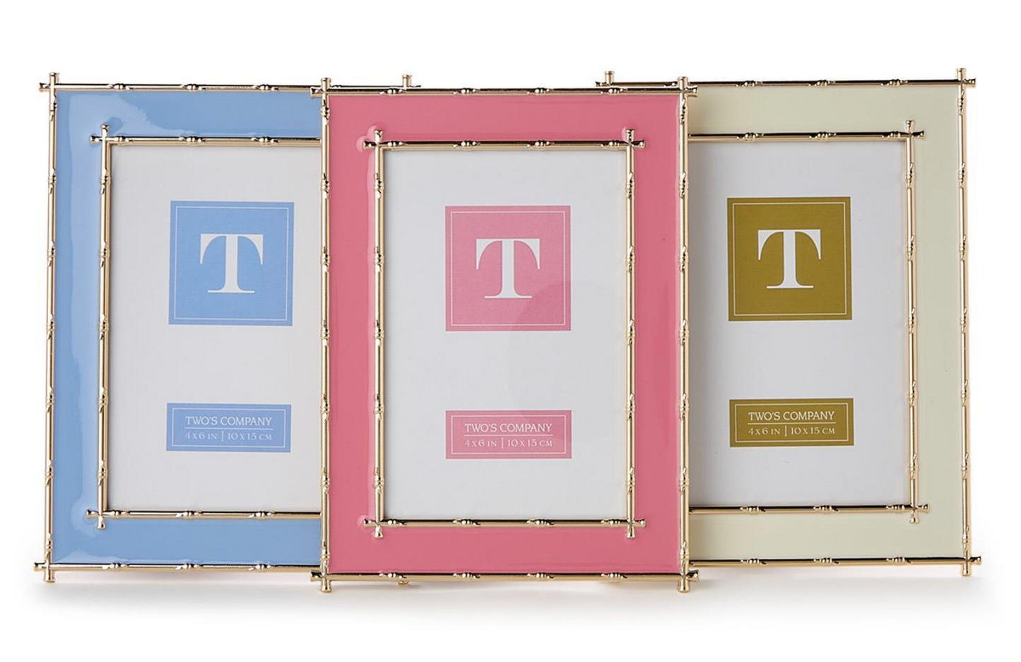 4X6 Gold Bamboo Edge Metal Frame Asst 3 Colors