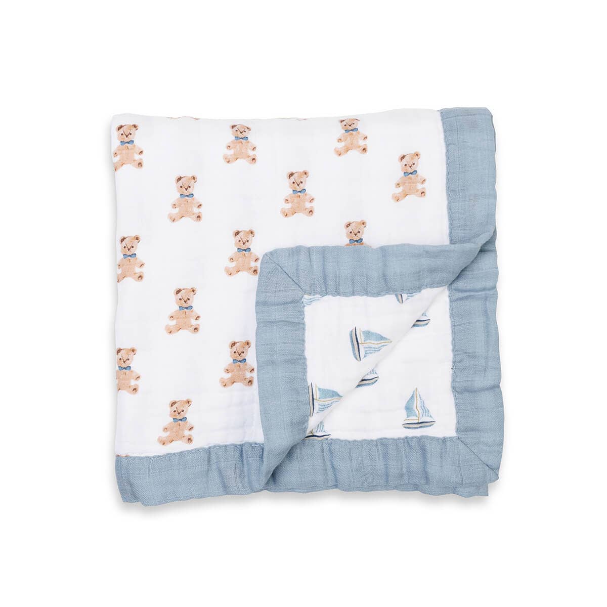 Classic Cotton Quilt- Vintage Bears & Sailboat