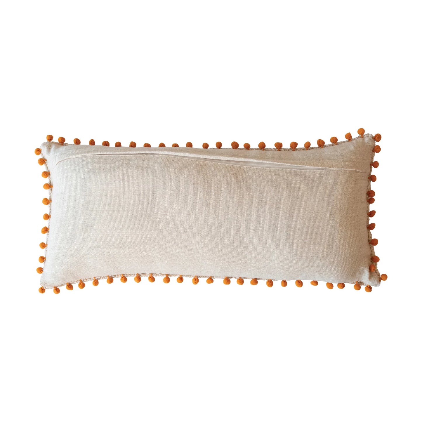 Cotton Tufted Lumbar Sweater Weather Pillow