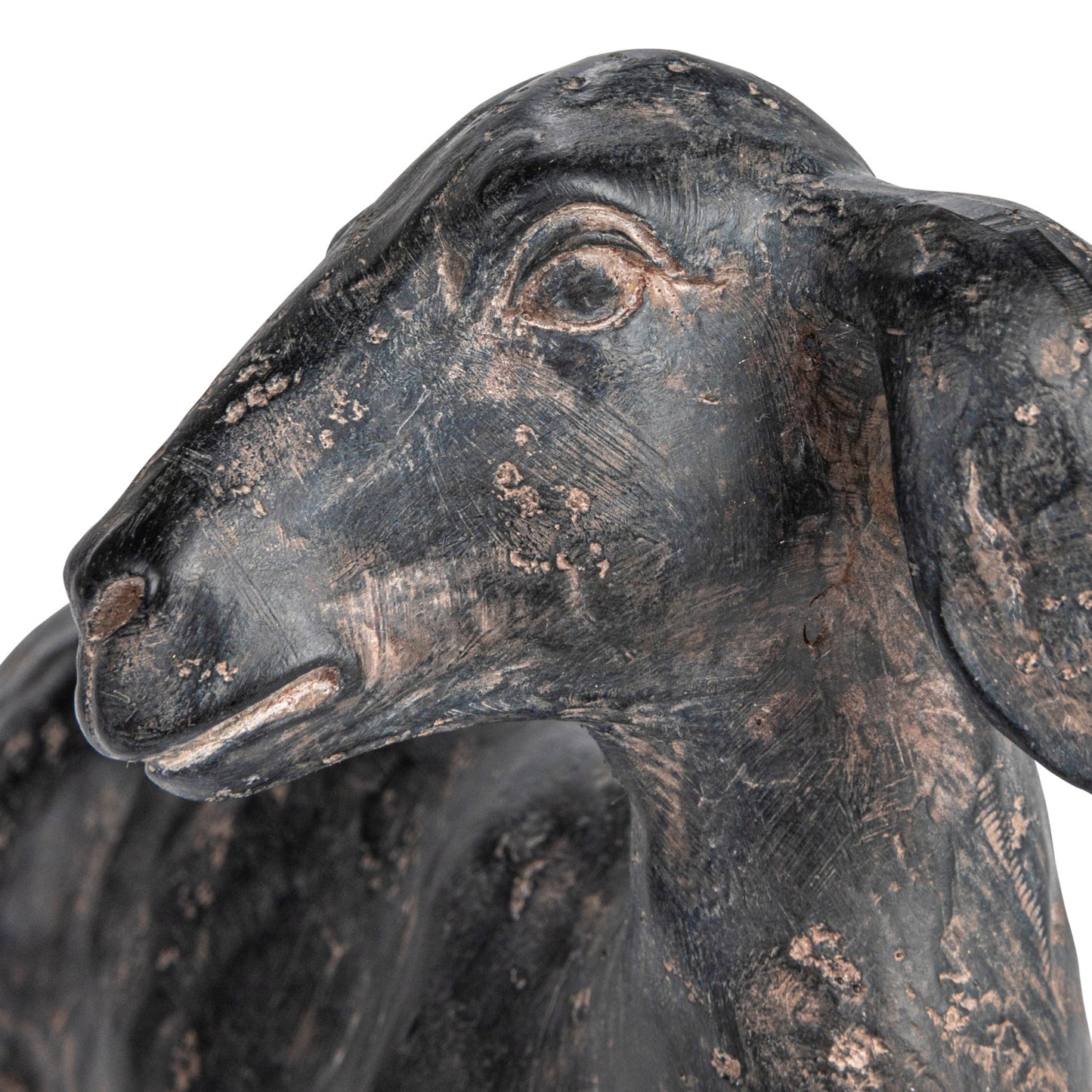 Resin Goat Lying, Cast Iron Finish