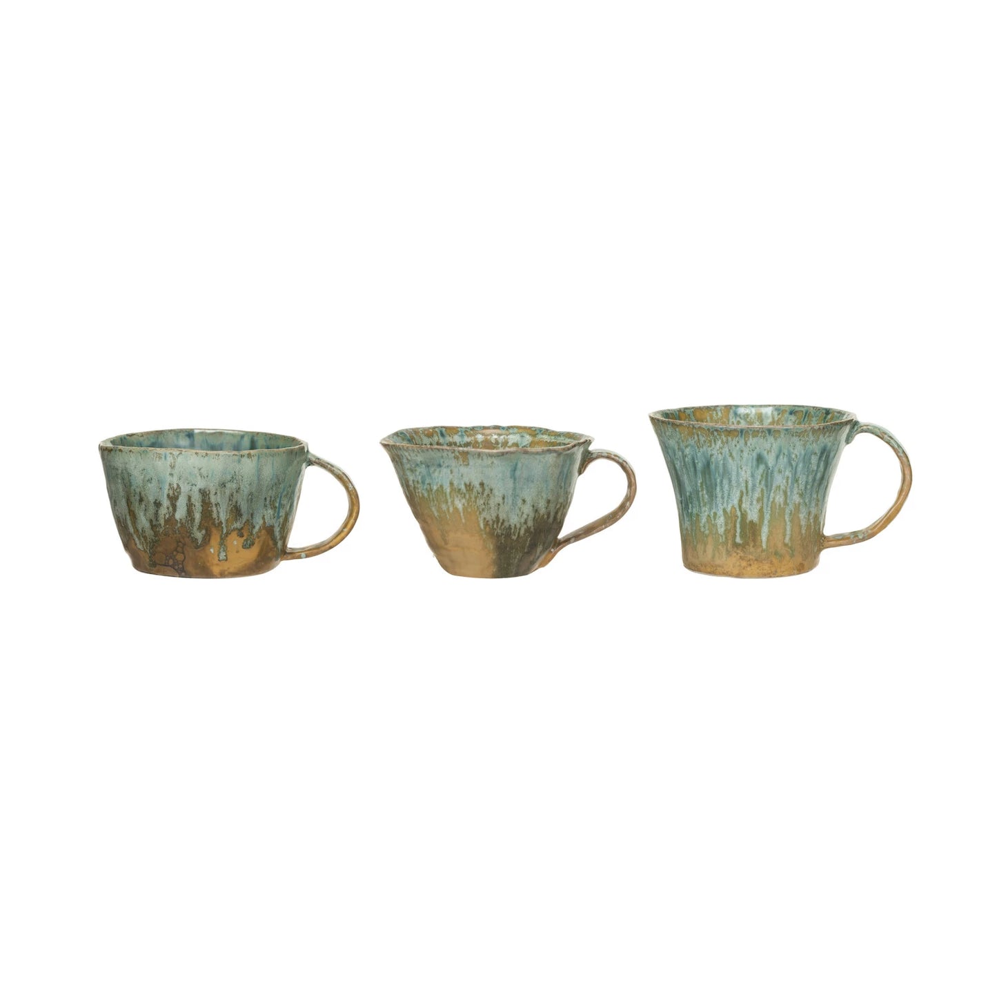 Multi-Color Crackle Glaze Mug