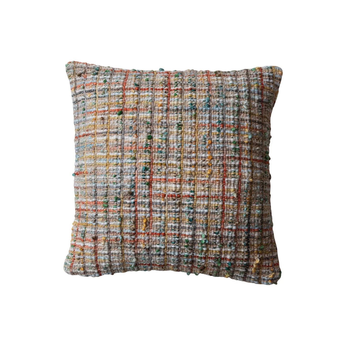 18" Square Woven Bouclé Pillow