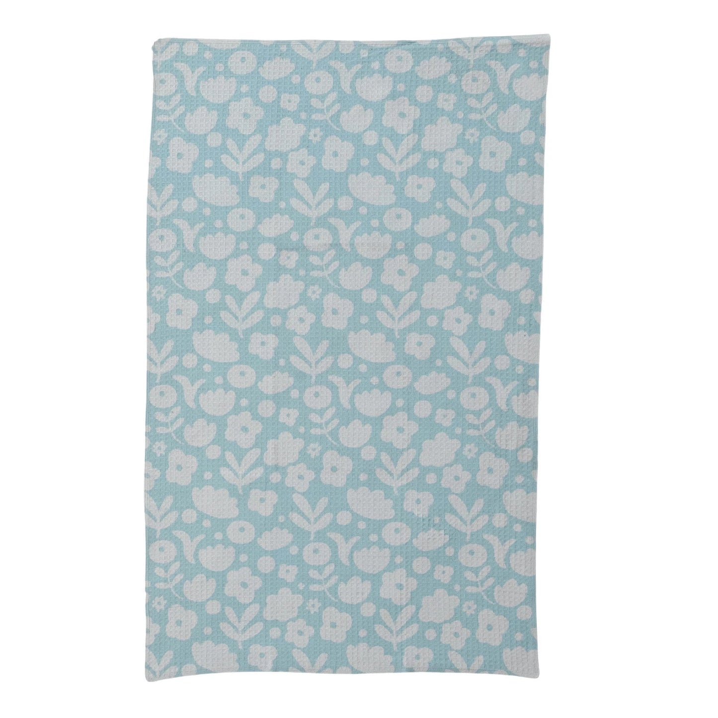 Mint Floral Microfibre Tea Towel