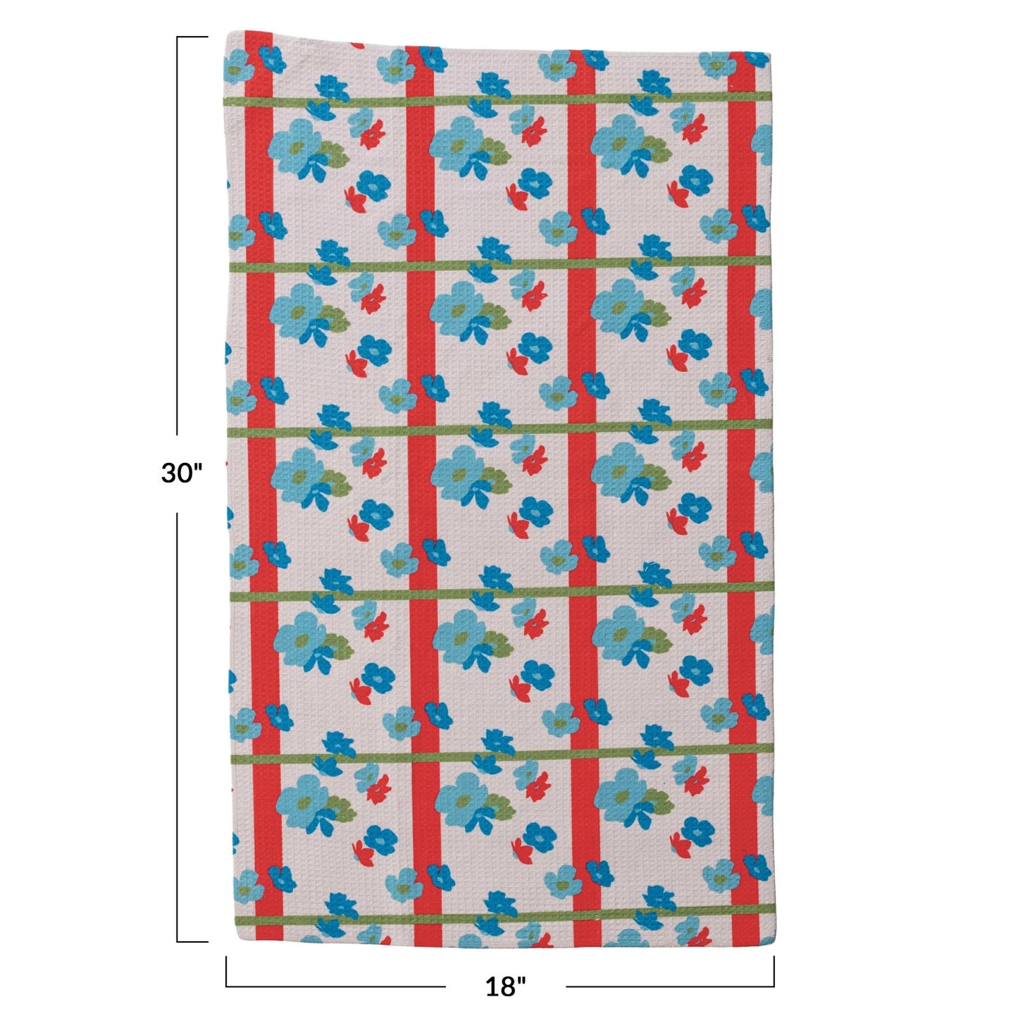 Floral Stripe Microfibre Tea Towel