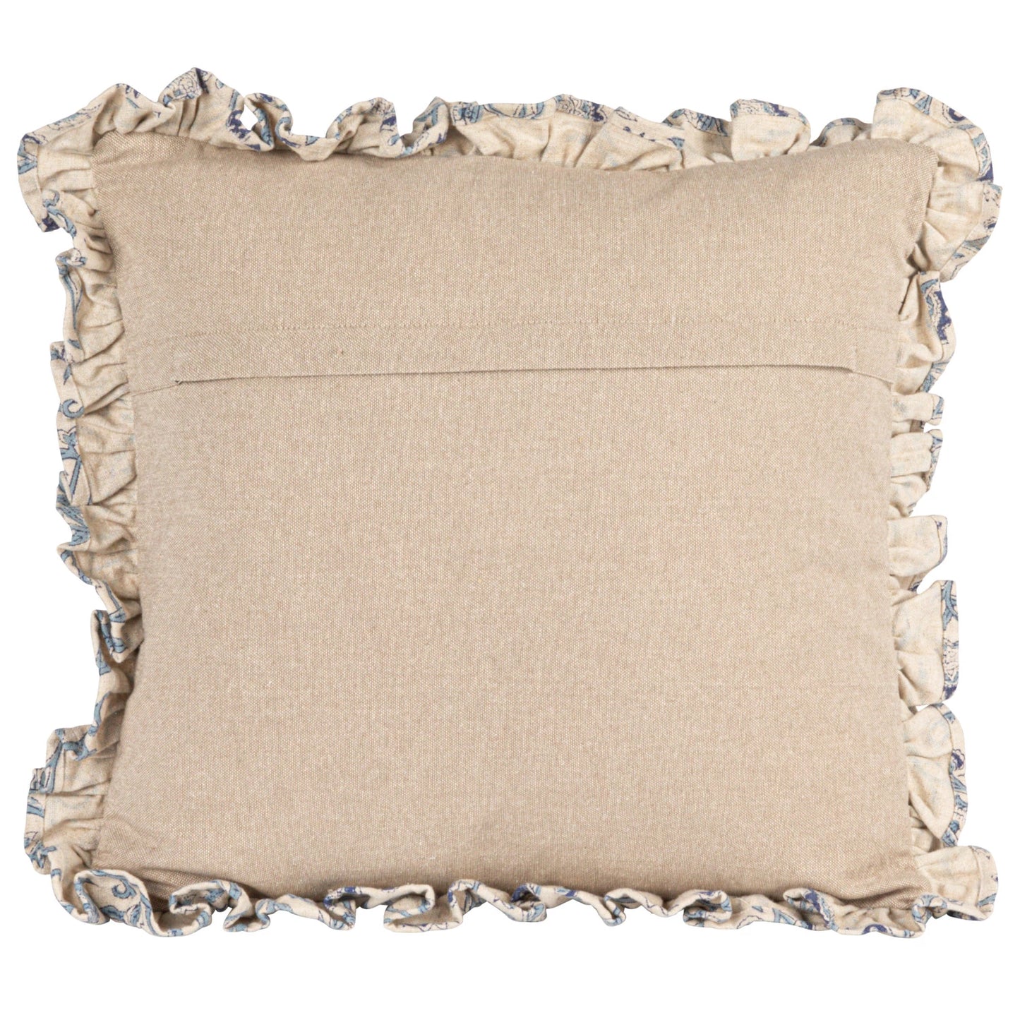 18" Square Blue Floral Pillow