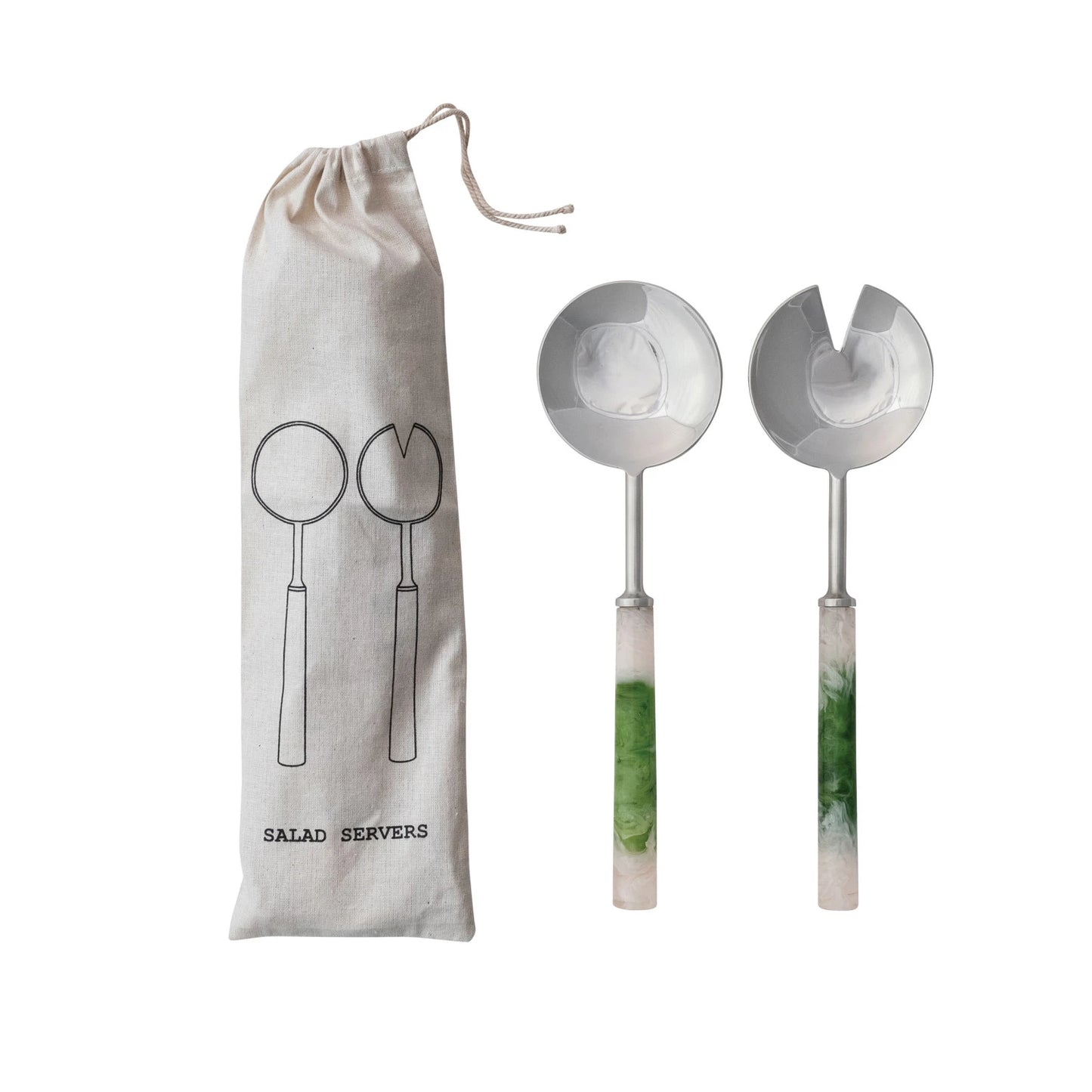 Stainless Steel Green Salad Servers