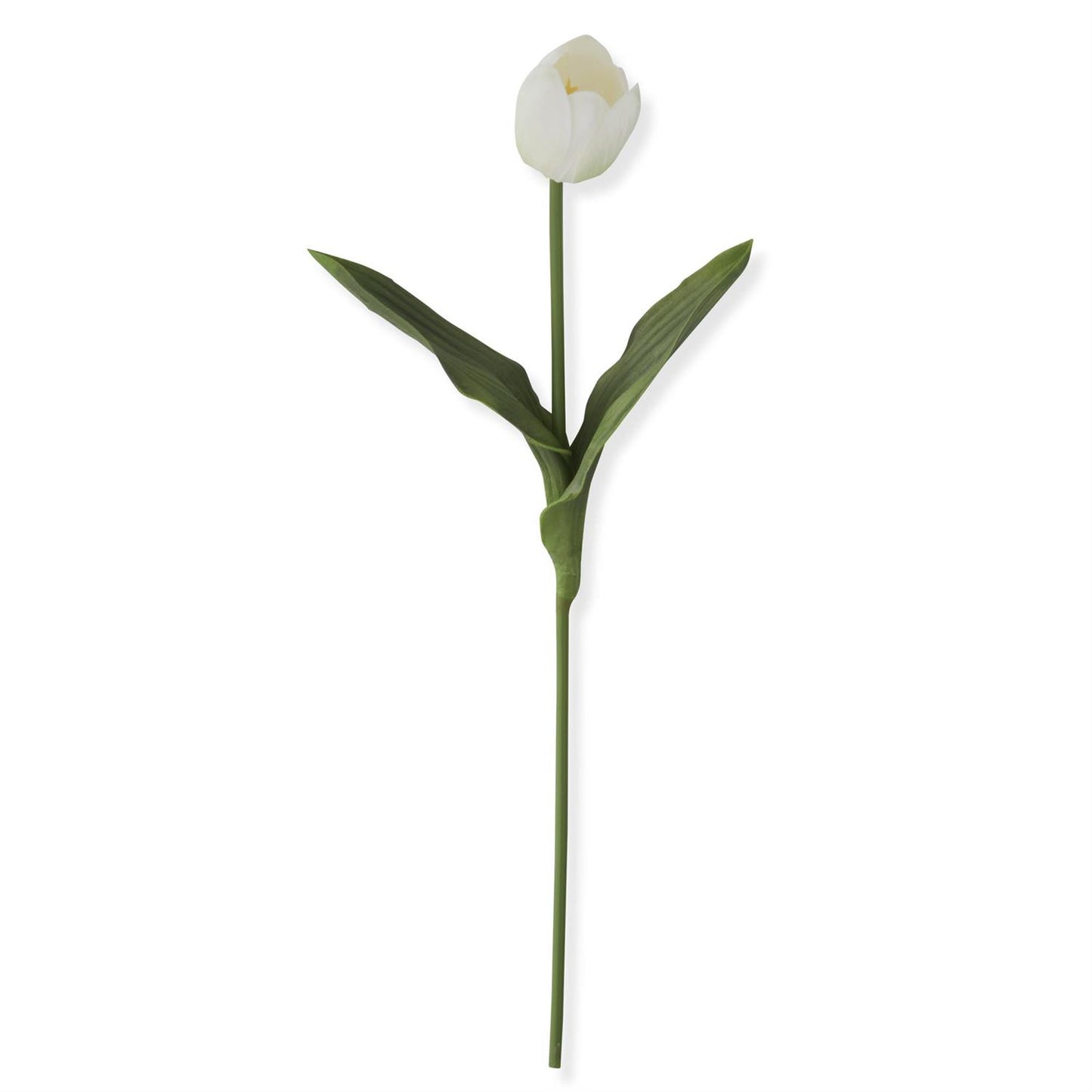18.5 Inch White Real Touch Tulip Stem
