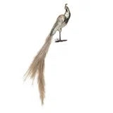 Gold Glitter Peacock with LED Lights