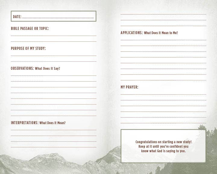 My Bible Study Tracker [Leather Forest]