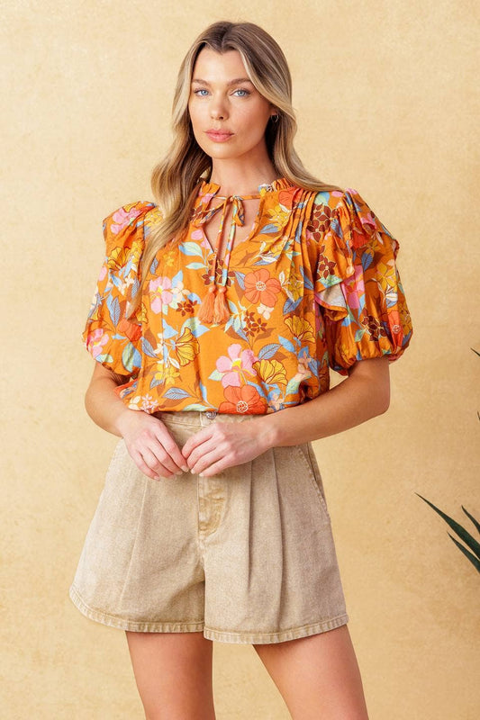 Printed Woven Top