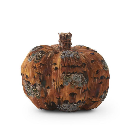 5" Feathered Pumpkin