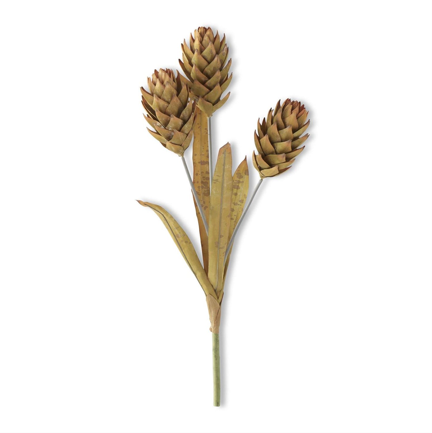 28" Light Yellow Ginger Triple Flower Stem