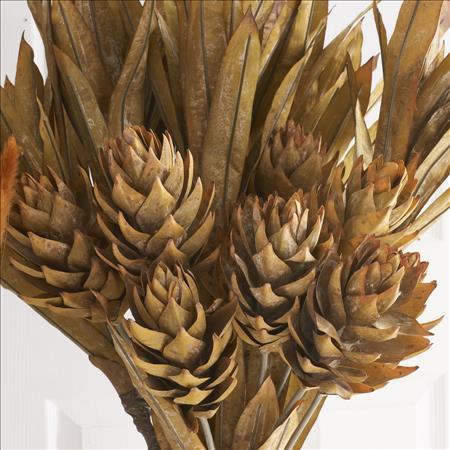 28" Light Yellow Ginger Triple Flower Stem