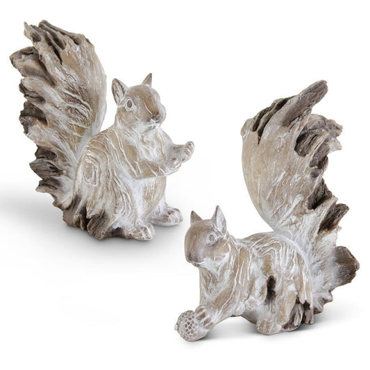 Whitewash Resin Squirrel