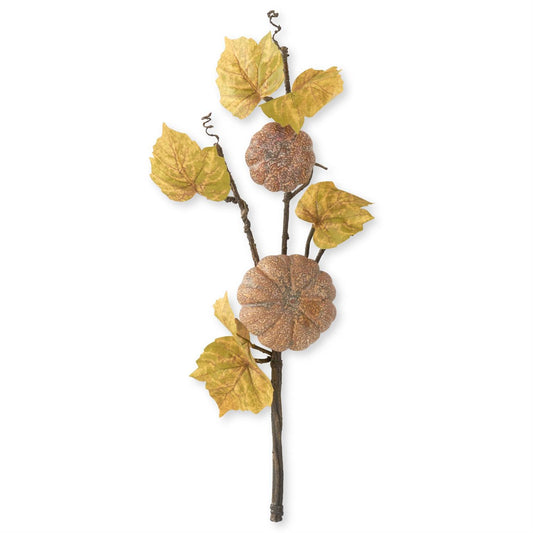 22" Brown & Orange Speckled Pumpkin Pick