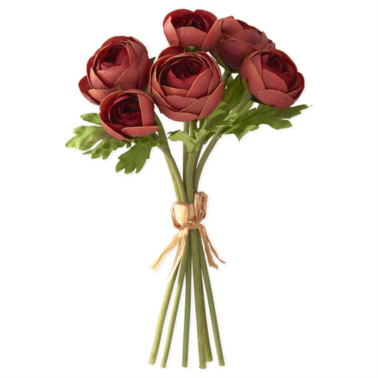 10.75" Real Touch Rust Ranunculus Bundle