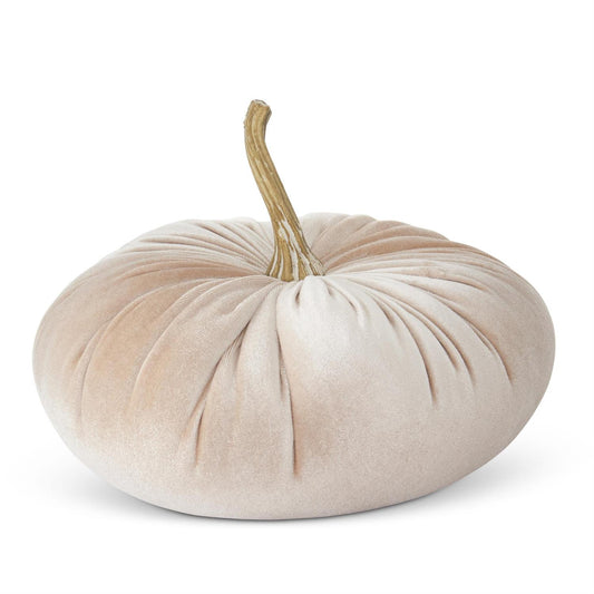 Cream Velvet Stuffed Pumpkin